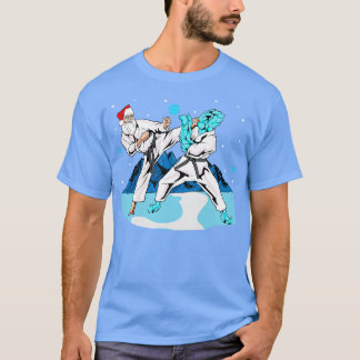 Santa Claus Karate Martial Arts Merry Christmas T-Shirt