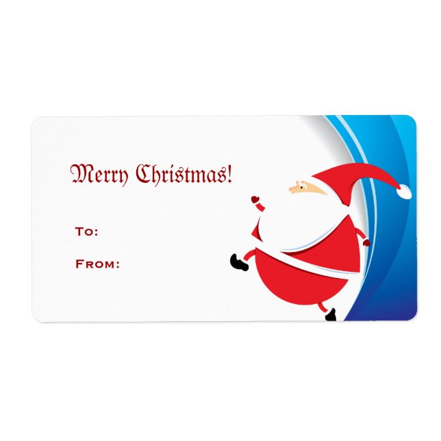 Santa Claus Label Merry Christmas (Front)