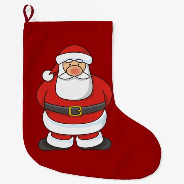 Santa Claus Large Christmas Stocking (Front)