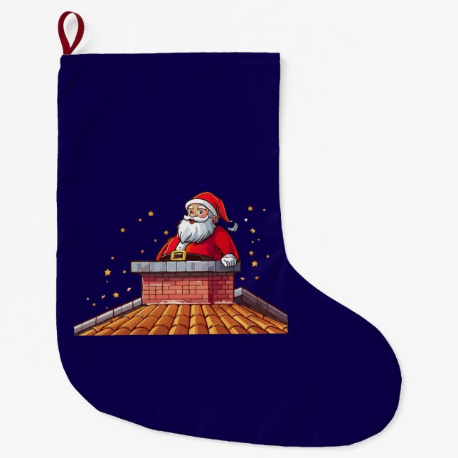 Santa Claus Large Christmas Stocking (Front)