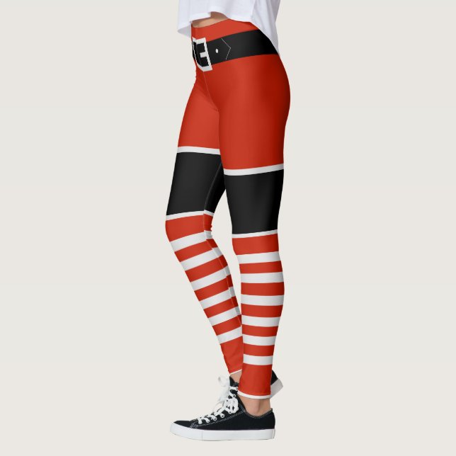 Santa Claus Leggings Faux Socks (Left)