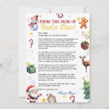 Santa Claus Letter Christmas Holiday