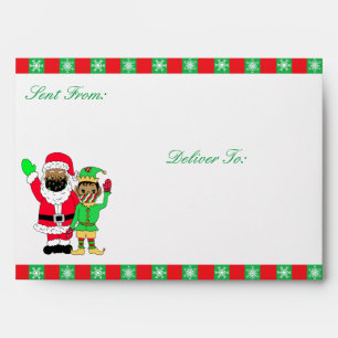 Santa Claus Letters Christmas Card Holiday Envelope