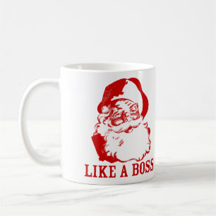 Santa Claus "LIKE A BOSS" Christmas Coffee Mug
