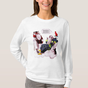 SANTA CLAUS ,LITTLE ANGEL& MERLIN Chrismas Party T-Shirt