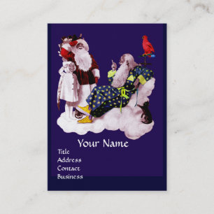SANTA CLAUS ,LITTLE ANGEL & MERLIN Christmas Party Business Card