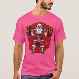 Santa Claus Loves Lifting Weights T-Shirt
