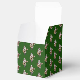 Santa Claus Loves Playing Accoustic Guitar Favour Box