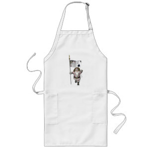 Santa Claus Loves Playing  Poker Long Apron