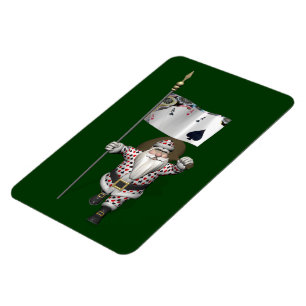 Santa Claus Loves Playing Poker Magnet
