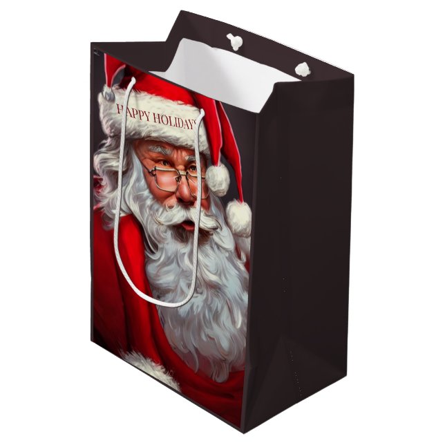 Santa Claus Medium Gift Bag (Front Angled)