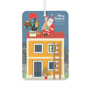 Santa Claus meets the Portuguese Rooster Car Air Freshener
