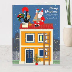 Santa Claus meets the Portuguese Rooster Card