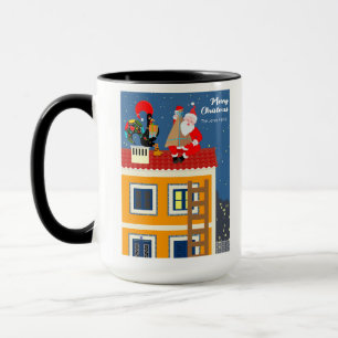 Santa Claus meets the Portuguese Rooster Mug