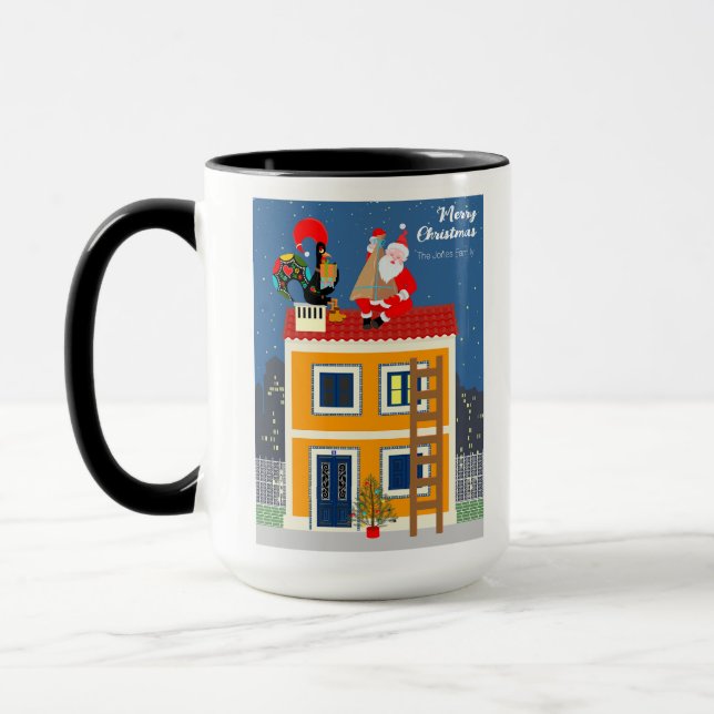 Santa Claus meets the Portuguese Rooster Mug (Left)
