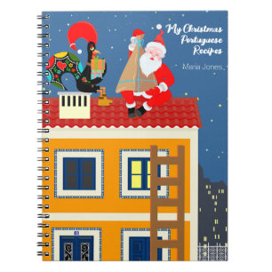 Santa Claus meets the Portuguese Rooster Notebook