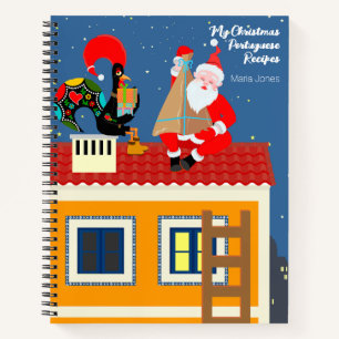 Santa Claus meets the Portuguese Rooster Notebook