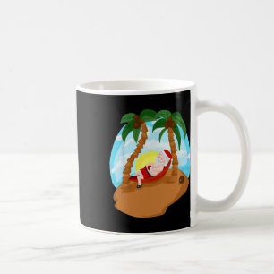 Santa Claus Merry Christmas Beaches Palm Tree Trip Coffee Mug