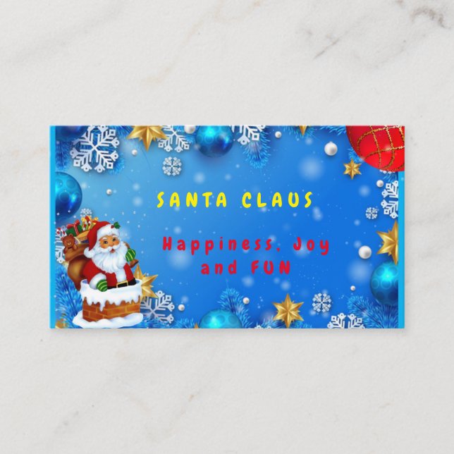 Santa Claus Merry Christmas Business Card (Front)