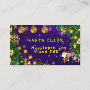 Santa Claus Merry Christmas Business Card