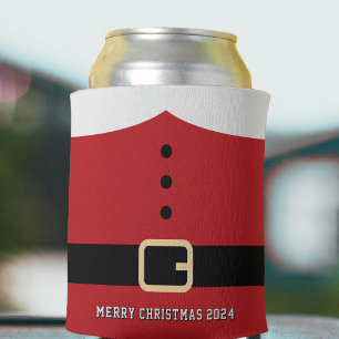 Santa Claus Merry Christmas Can Cooler