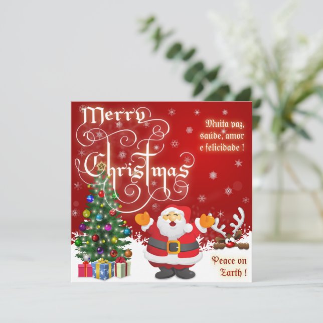  Santa Claus Merry Christmas Card (Standing Front)