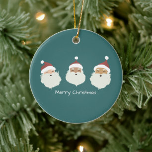 Santa Claus Merry Christmas  Ceramic Tree Decoration