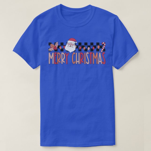 Santa Claus Merry Christmas Groovy Christmas Famil T-Shirt (Design Front)