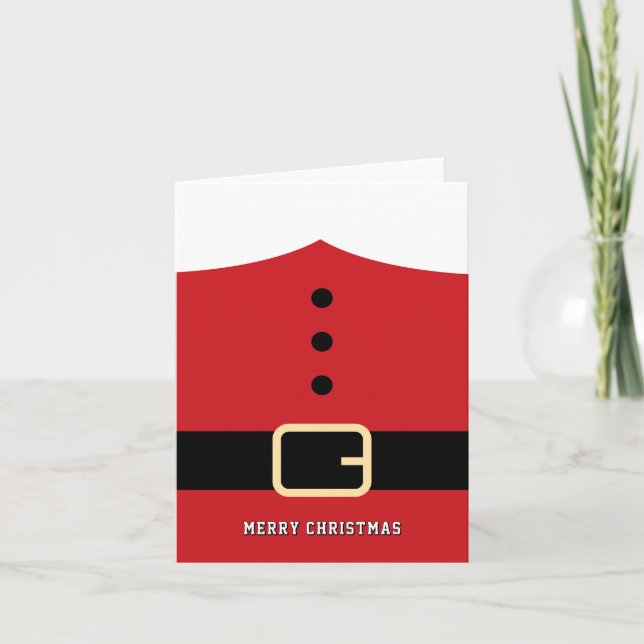 Santa Claus Merry Christmas Holiday Card (Front)