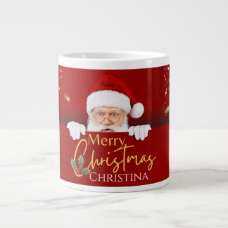 Santa Claus Merry Christmas Large Coffee Mug