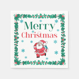 Santa Claus Merry Christmas Napkin