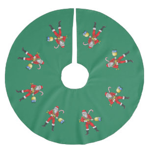 Santa Claus Merry Christmas Part 2 Brushed Polyester Tree Skirt