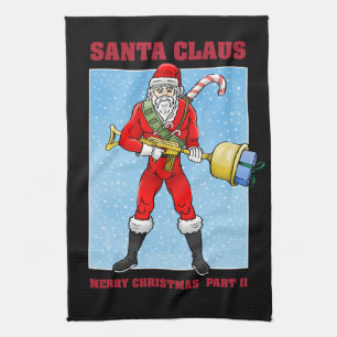 Santa Claus Merry Christmas Part 2 Tea Towel