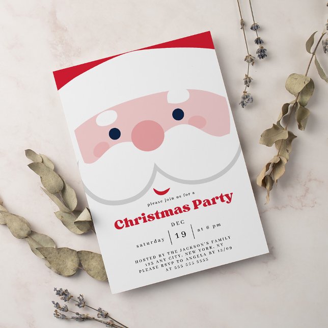 Santa Claus Merry Christmas Party Invitation (Creator Uploaded)
