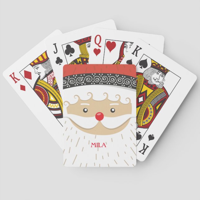 Santa Claus, Merry Christmas Playing Cards (Back)