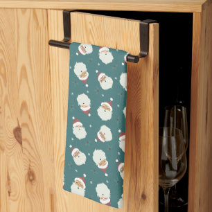 Santa Claus Merry Christmas Tea Towel