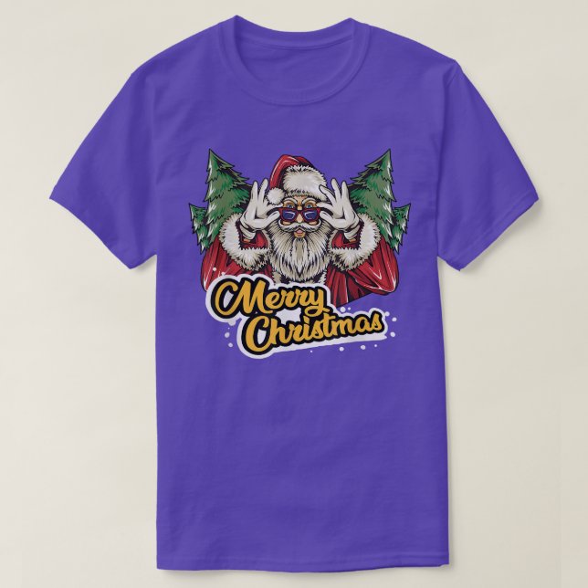 Santa Claus Merry Christmas Ugly Christmas Christm T-Shirt (Design Front)