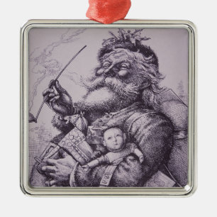 Santa Claus Metal Tree Decoration