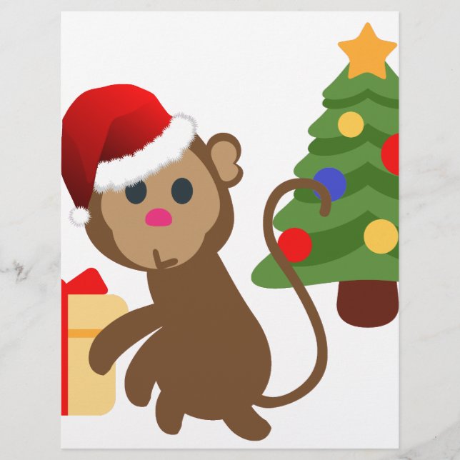 santa claus monkey emoji (Front)