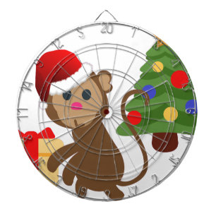 santa claus monkey emoji dartboard
