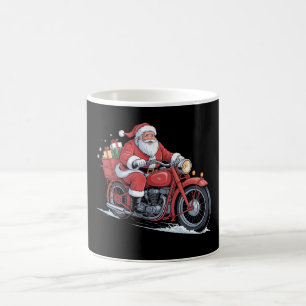 Santa Claus Motorcycle Biker Christmas Xmas Coffee Mug