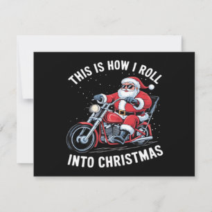 Santa Claus Motorcycle Motorbike Christmas Essenti