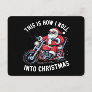 Santa Claus Motorcycle Motorbike Christmas Essenti Invitation