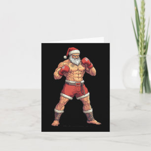 Santa Claus Muay Thai - Holiday-themed Christmas B Card