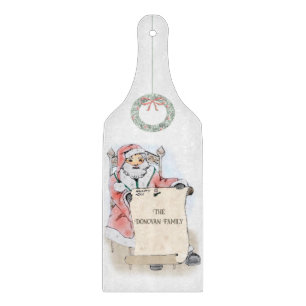 Santa Claus Naughty Nice List Personalised Cutting Board