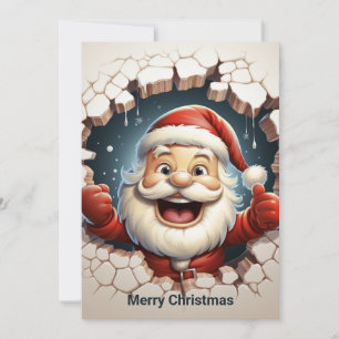 Santa Claus  Naughty or Nice Christmas Holiday Card