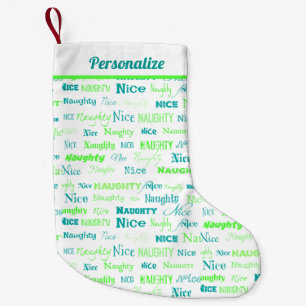 Santa Claus Naughty or Nice List Christmas Holiday Small Christmas Stocking