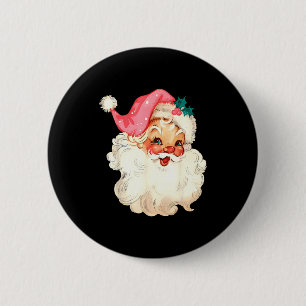 Santa Claus Nk Christmas Face Old Xmas Vintage Nk  6 Cm Round Badge