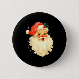 Santa Claus Nk Christmas Face Old Xmas Vintage Nk  6 Cm Round Badge
