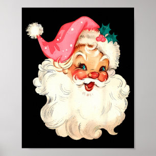 Santa Claus Nk Christmas Face Old Xmas Vintage Nk  Poster